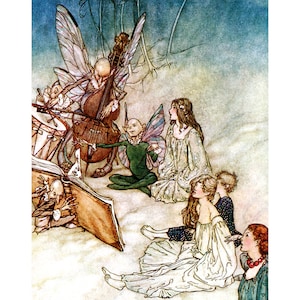 Fairy Print - Arthur Rackham - Faerie Song from Midsummer Night&#39;s Dream - Wall Art