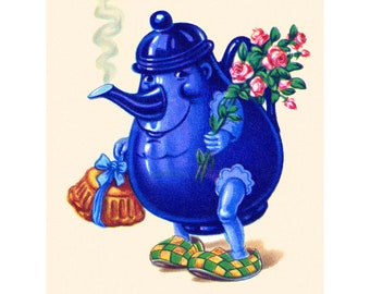 Get Well Card - Little Teapot Greeting Card - Unique Notecard