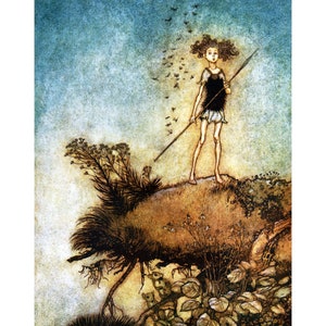 Fairy Print - Arthur Rackham - Sentinel from Midsummer Night&#39;s Dream