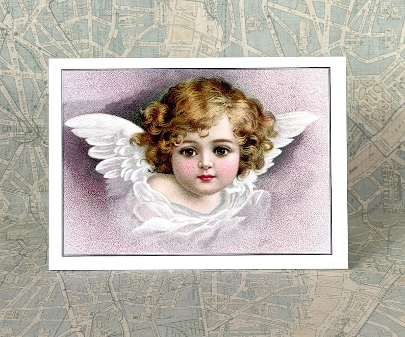 Angel Greeting Card Cherub With Wings Repro Clapsaddle - Etsy