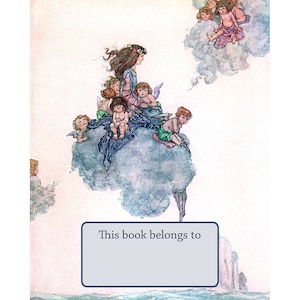 Bookplates for Girls - Acid-Free or Self-Stick - Little Mermaid Artwork - Personalized Gift