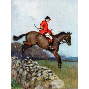 Horse Print - Fox Hunting Second Whip Rider Jumps Wall - Equine Artwork Equestrian Art