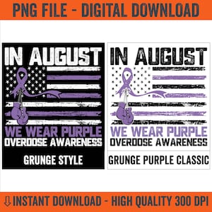 Overdose Awareness PNG: Grunge American Flag, Boxing Gloves (Digital Download)