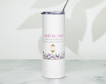 Islamic Tumbler for Women, Quran Verse Cup, Muslimah Gift, Eid & Ramadan