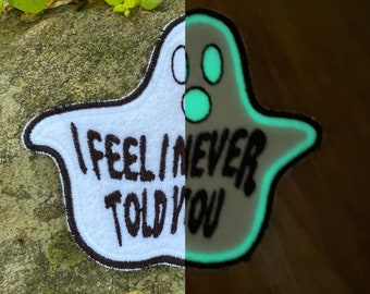 The Story of the Ghost, GLOW in the DARK handmade iron on patch. I Feel I Never Told You...