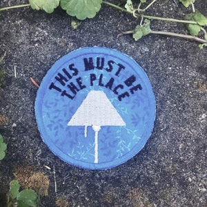 This Must Be The Place handmade patch, iron on, Stop Making Sense, David Byrne, Talking Heads inspired