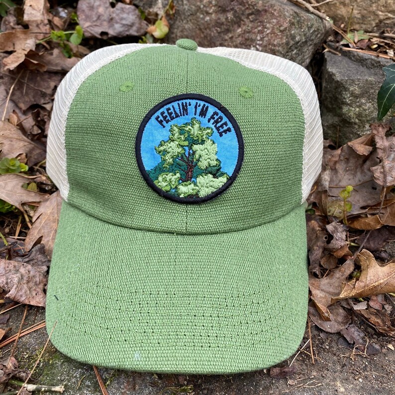 The Waker handmade iron-on patch. Widespread Panic inspired, custom embroidery green/oyster hemp