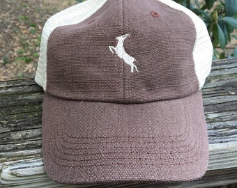 Hemp Antelope hat, Fishman Donut econcious, non-structured, SOFT FRONT.  Custom embroidery