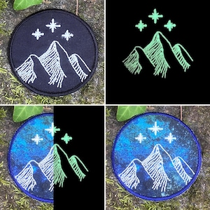 Velaris Embroidered iron on Patch: Night Court Insignia, Glow-in-the-Dark, ACOTAR