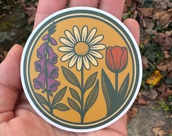 STICKER - FDT Foxglove Daisy Tulip