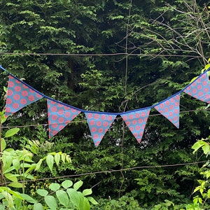 Handmade Fishman Donut Fabric Garland, Party Time Bunting, Festive Pennant, Birthday, Wedding, Garden, Bedroom, Boho Decor. Phish Inspired