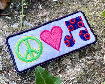 Peace, Love & Phish (Music) handmade patch, iron on patch