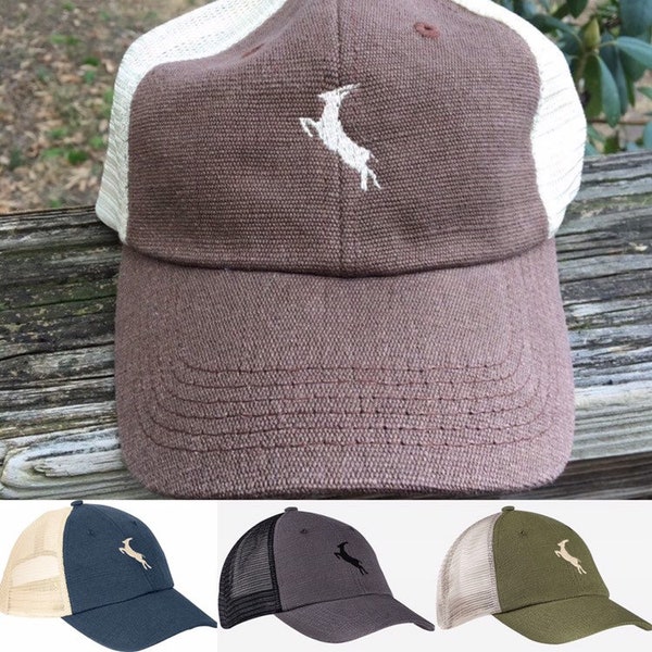 Hemp Antelope hat, Fishman Donut econcious, non-structured, SOFT FRONT.  Custom embroidery