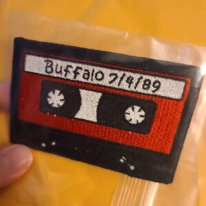 MADE TO ORDER custom embroidered Cassette Tape handmade Iron patch, First show, favorite band. Retro vintage mix tape image 5