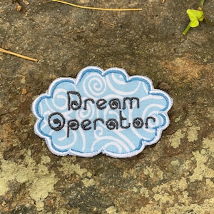 CLEARANCE! Dream Operator, handmade iron-on patch. Talking Heads inspired. Made from Recycled materials!