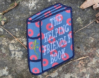 The Helping Friendly Book handmade iron on patch...  Fishman donuts. Made from USA eco cotton! The Lizards