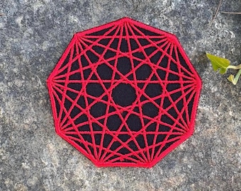 Nonagon Infinity iron-on handmade patch, King Gizzard and the Lizard Wizard inspired