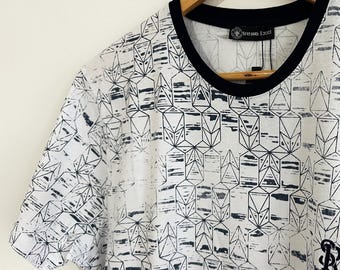 Stefano Ricci wit T-shirt met geborduurd logo, maat L