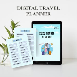 Digital Travel Planner: Vacation Itinerary, Budget & Packing List (PDF Download)