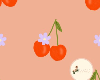 Cherry Blossom Seamless Pattern - Colorful, Digital File for Stickers, Planners & Crafts