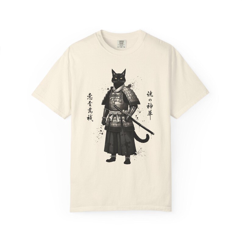 Comfort Colors Samurai Cat Shirt Japanese Vintage Style Tee image 6