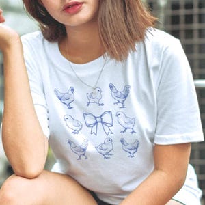 Comfort Colors Vintage Chicken T-shirt Chickens & Chicks Coquette Farm Animal Apparel Gift for Farmers Country Life Style