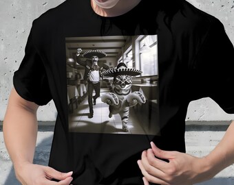 Retro Cat Stealing Tacos Funny Comfort Colors T-Shirt