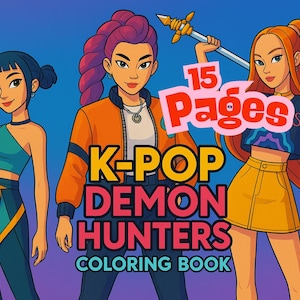 K-pop Demon Hunters coloring book