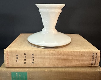 Vintage Avon Milk Glass Candle Holder – Retro Home Décor, Collectible, 1970s Vanity Accent