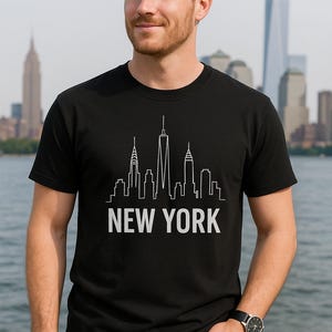 Cityscape Unisex T-shirt, New York City NYC Cute Skyline Urban Tee, Men Women Apparel, Streetwear Fashion Top