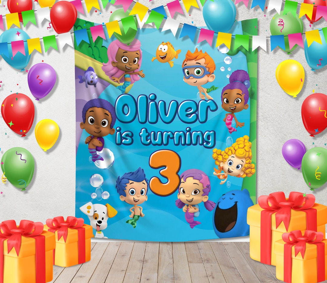Bubble Guppies Birthday Banner, Bubble Guppies TV Show Backdrop