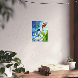 Frutiger Aero Tropical Fish Poster, Y2K Matte Print image 9