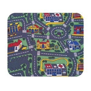 Stadsväg Playmat Musmatta | Nostalgisk stadskarta Skrivbordsmatta för kontor/spelbruk