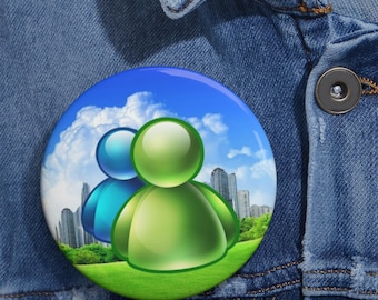 Frutiger Aero Icon Pin – Y2K Cityscape Accessory