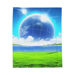 Frutiger Aero Blankets - Aesthetic Y2K High Quality Frutiger Aero Landscape Blankets - 3 SIZES