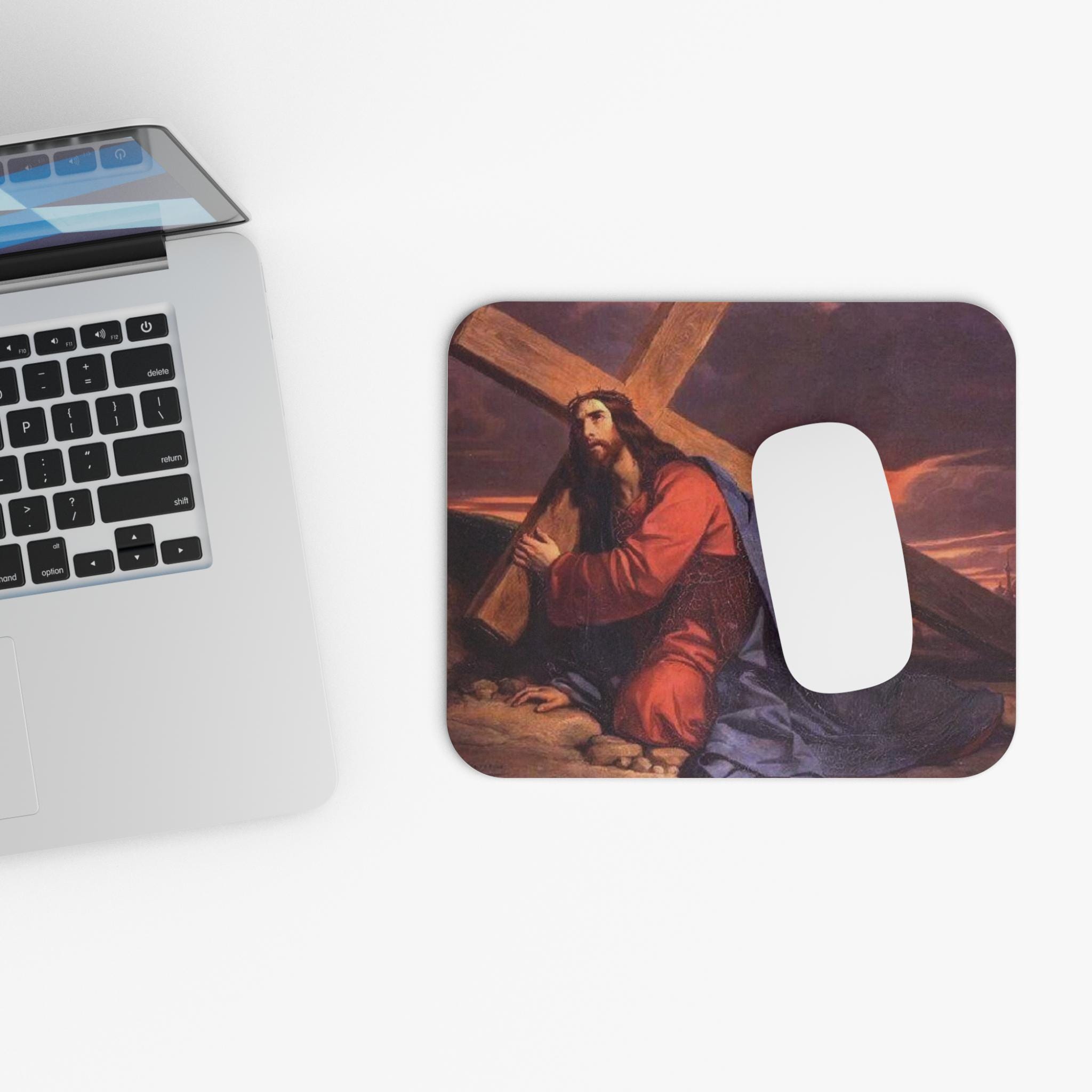 Jesus Christ Mouse Pad | Religious Art Desk Mat - Etsy