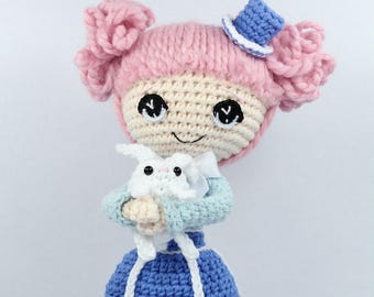 PATTERN: Alice in Wonderland and White Rabbit Crochet Amigurumi Dolls