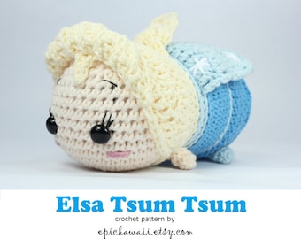 MODELLO: Elsa Tsum Tsum bambola Amigurumi all'uncinetto