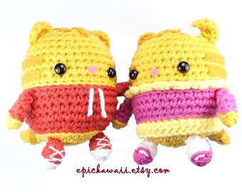 CONFEZIONE DA 2 MODELLO: Bambole Amigurumi all'uncinetto di Daniel Tiger e Margaret