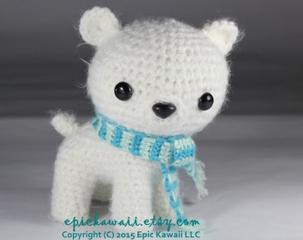 PATTERN: Peppermint the Polar Bear Cub - Teacup Pet Collection Crochet Amigurumi Doll