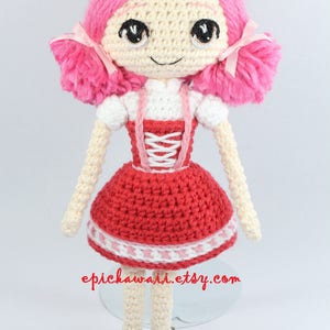 PATTERN: Little Red Riding Hood and Wolf Cub Crochet Amigurumi Dolls image 3