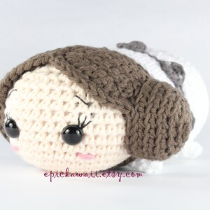 PATTERN: Princess Leia Tsum Tsum Crochet Amigurumi Doll image 2