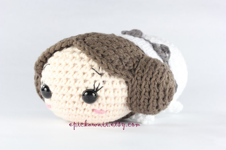 PATTERN: Princess Leia Tsum Tsum Crochet Amigurumi Doll image 2