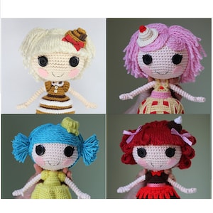 PATTERN 4 PACK: Dessert Shop and Mini Cakes Crochet Amigurumi Dolls