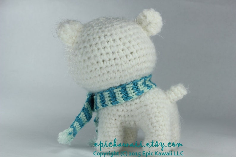 PATTERN: Peppermint the Polar Bear Cub Teacup Pet Collection Crochet Amigurumi Doll image 3