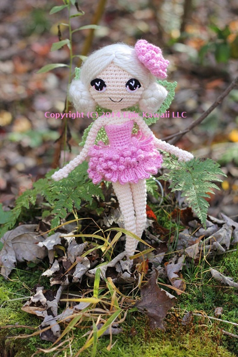 PATTERN: Chrysanna the Albino Fairy Crochet Amigurumi Doll image 1