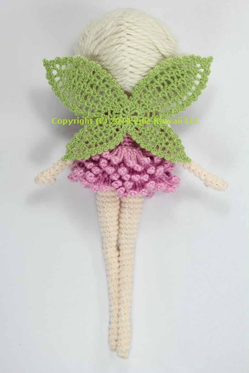 PATTERN: Chrysanna the Albino Fairy Crochet Amigurumi Doll image 3