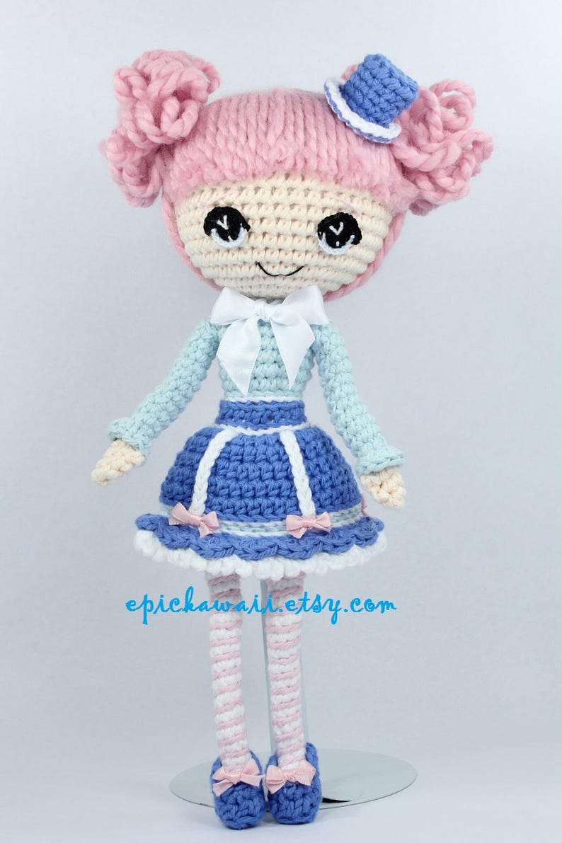 PATTERN: Alice in Wonderland and White Rabbit Crochet Amigurumi Dolls image 3