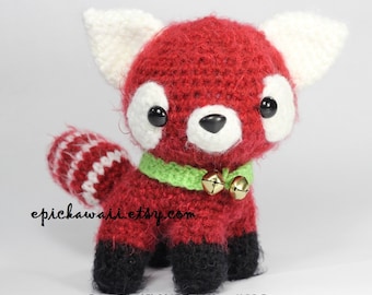 PATTERN: Jasmine the Red Panda Cub - Teacup Pet Collection Crochet Amigurumi Doll