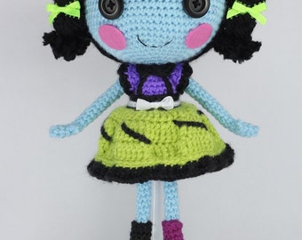 PATTERN: Zombie Witch Halloween Scary Frankenstein Crochet Amigurumi Doll